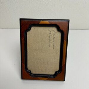 FETCO Handcrafted  Marquetry Wooden Brown Picture Frame